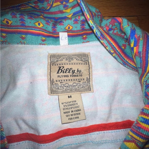 Billy Flying Tomato Aztec Print Jacket size medium. - Picture 4 of 4